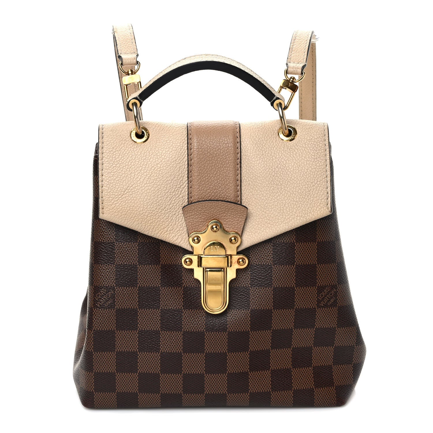 Louis Vuitton Damier Ebene Clapton Backpack Creme 1 of 11