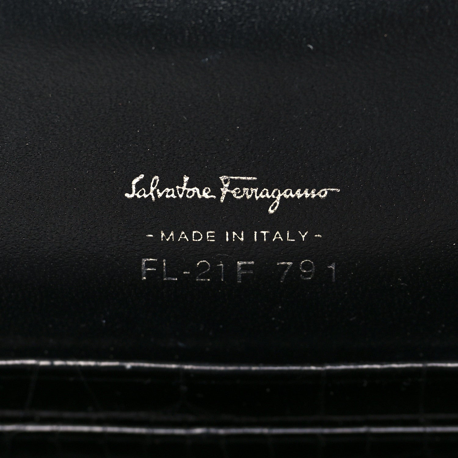 Salvatore Ferragamo Crocodile Altea Shoulder Bag Black 6 of 9