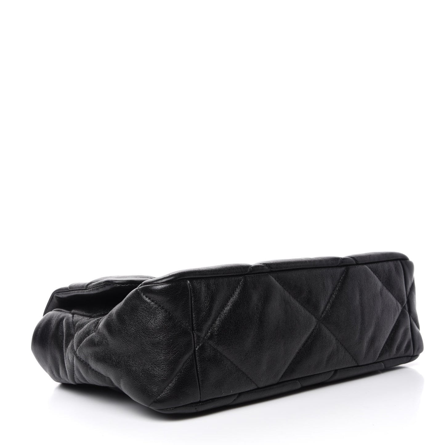 Lambskin Quilted Large 19 Flap Black