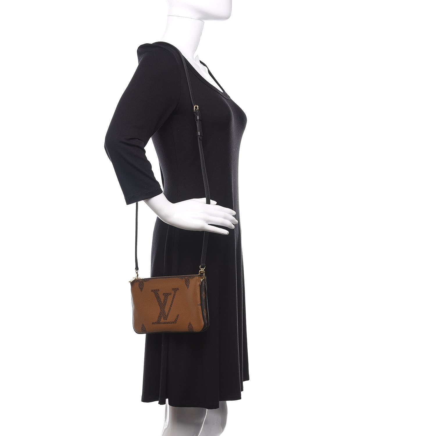Louis Vuitton Reverse Monogram Giant Double Zip Pochette 2 of 11