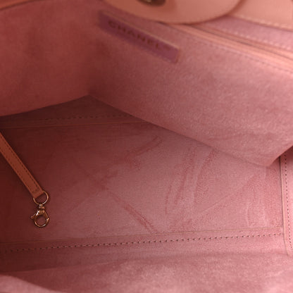 Chanel Caviar Small Studded Deauville Tote Light Pink 5 of 11