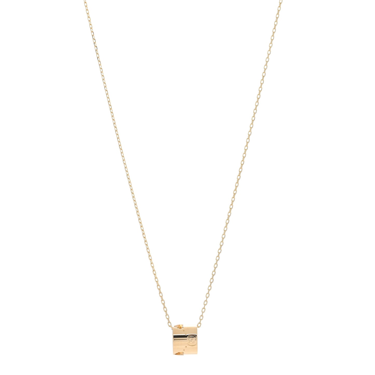 18K Yellow Gold Icon Heart Twirl Pendant Necklace