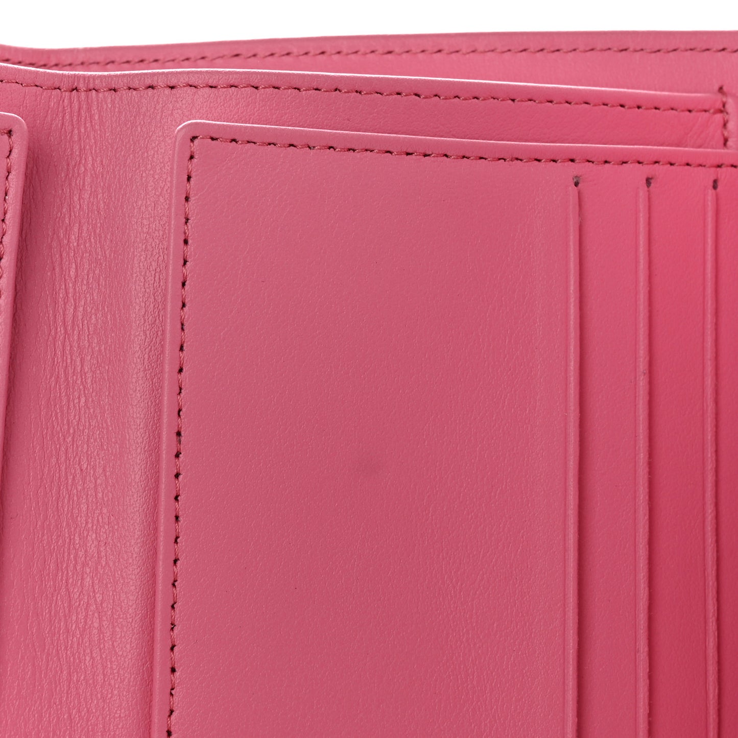 Caviar Quilted Compact Flap Wallet Pink
