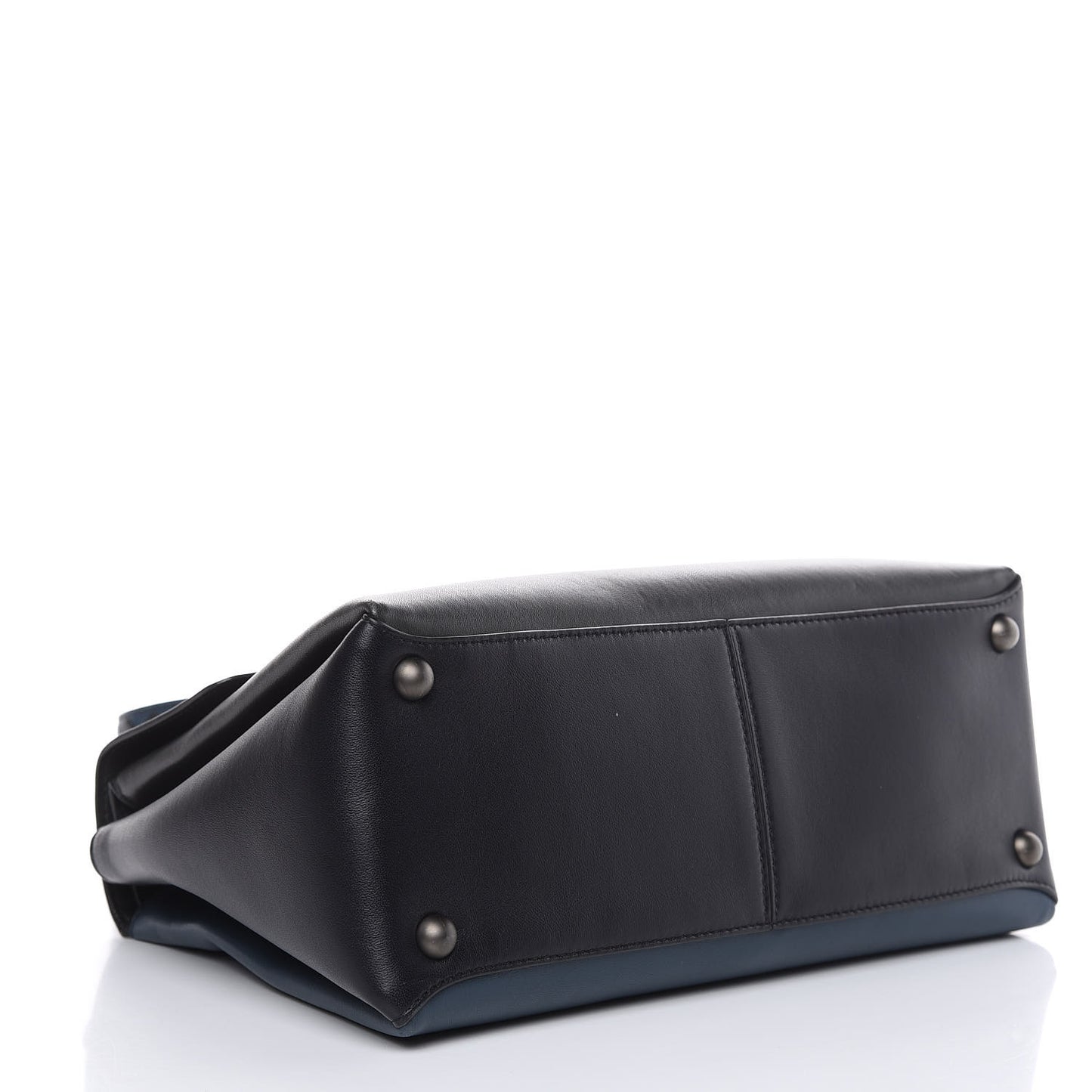 Nappa Medium Piazza Bag Ferro Gray Denim