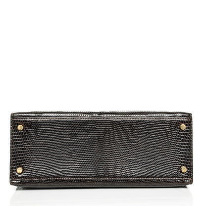 Hermes Shiny Lizard Kelly 28 Havane 12 of 20