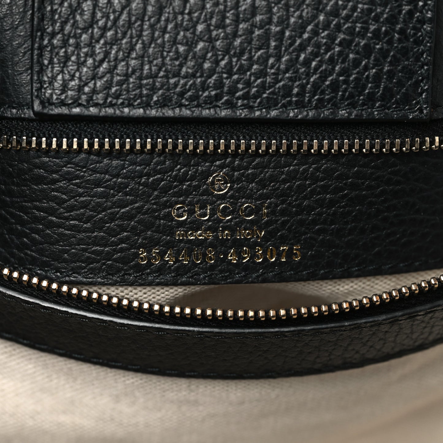 Pebbled Calfskin Small Swing Tote Black