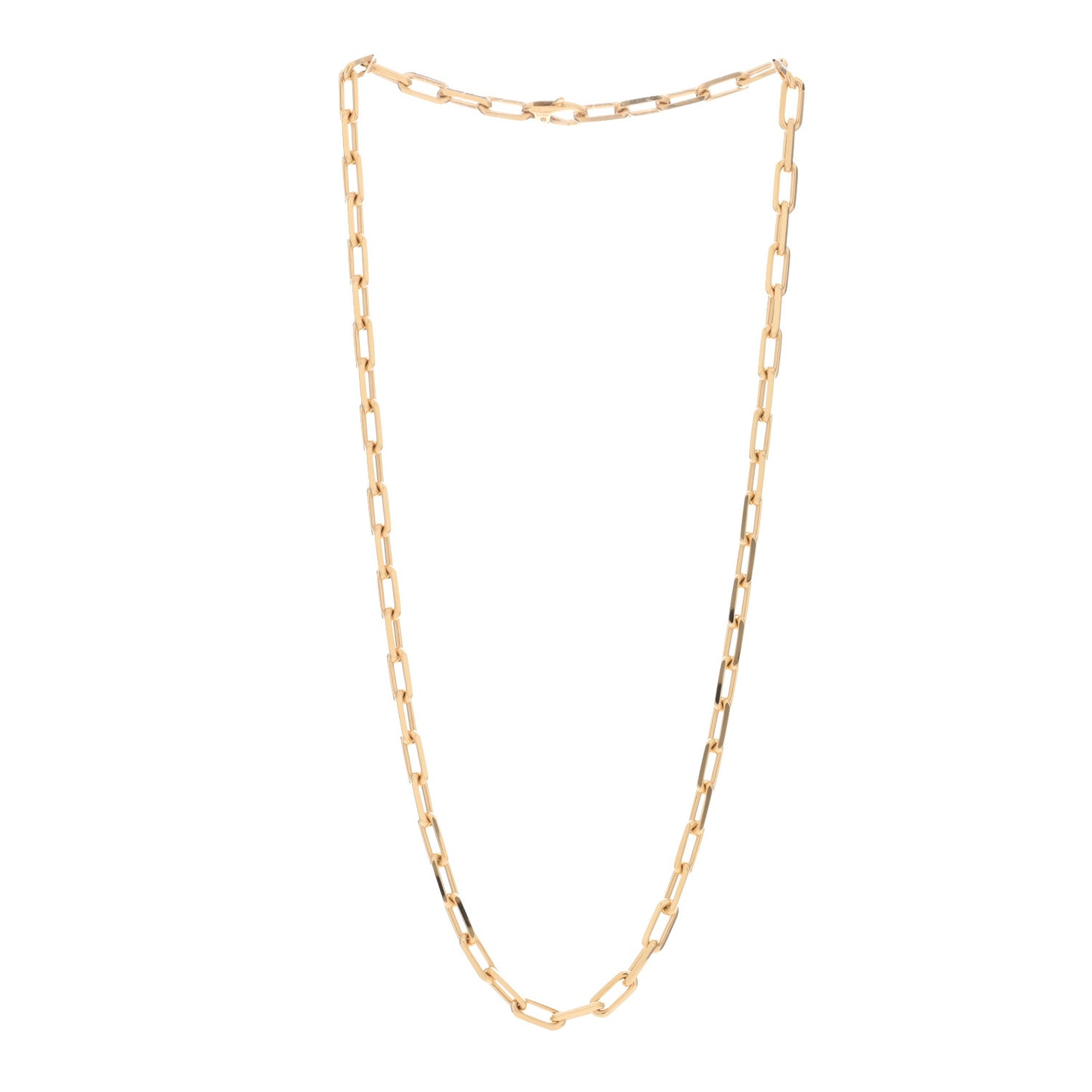 18K Yellow Gold SM Santos De Cartier Link Necklace 22"