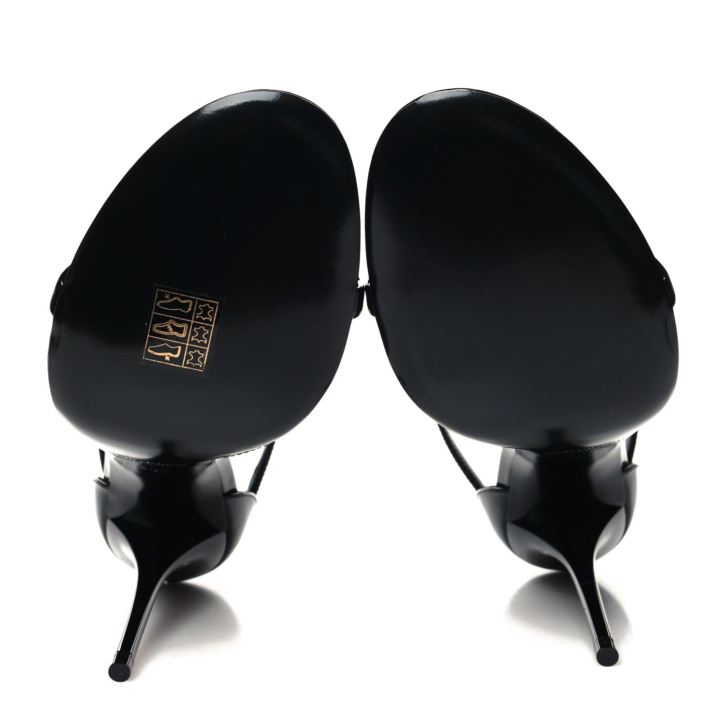 Saint Laurent Patent Cassandra 100 Sandals 38.5 Black 5 of 8