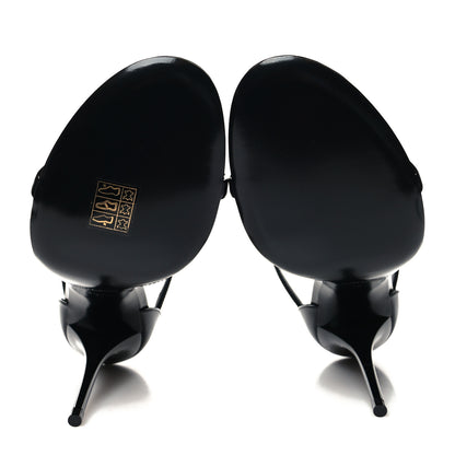 Saint Laurent Patent Cassandra 100 Sandals 38.5 Black 5 of 8