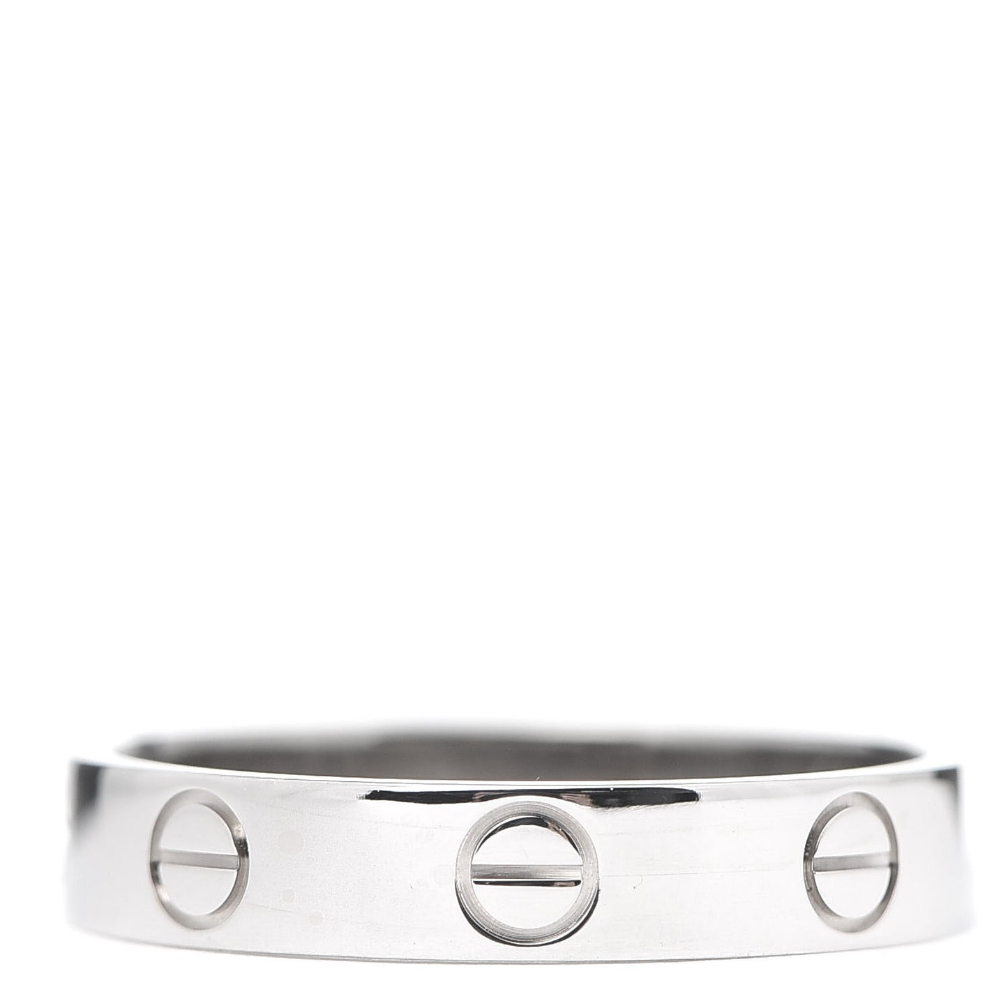 18K White Gold 3.5mm LOVE Wedding Band Ring 53 6.25