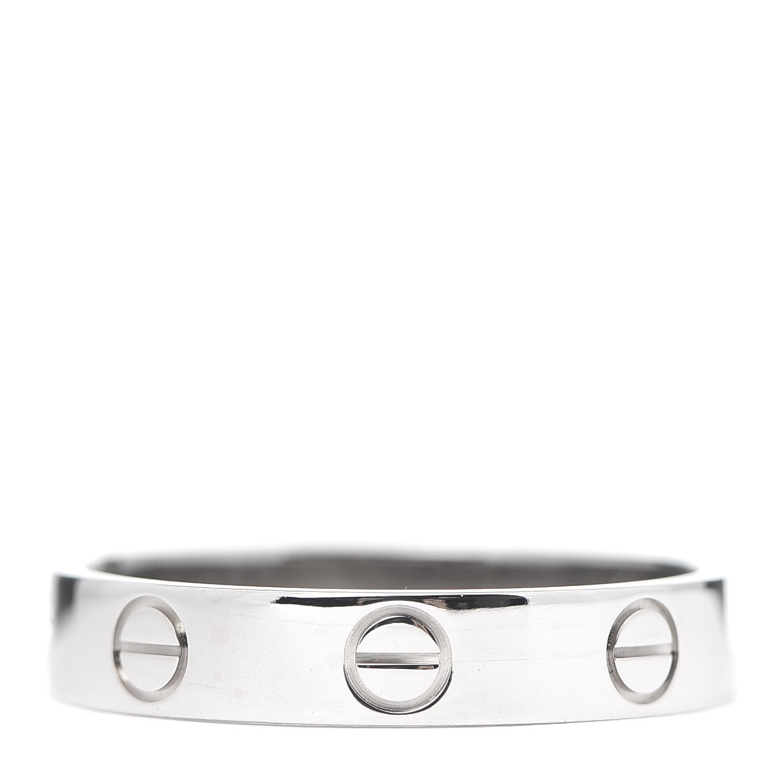 Cartier 18K White Gold 3.5mm LOVE Wedding Band Ring 53 6.25 3 of 5