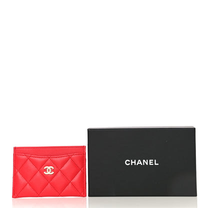 Chanel Caviar Quilted Card Holder Red 12 of 12