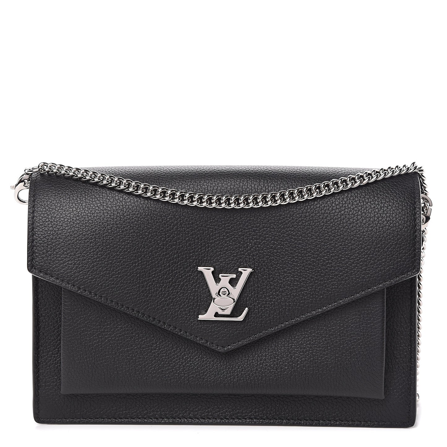 Soft Calfskin My Lockme Chain Pochette Black