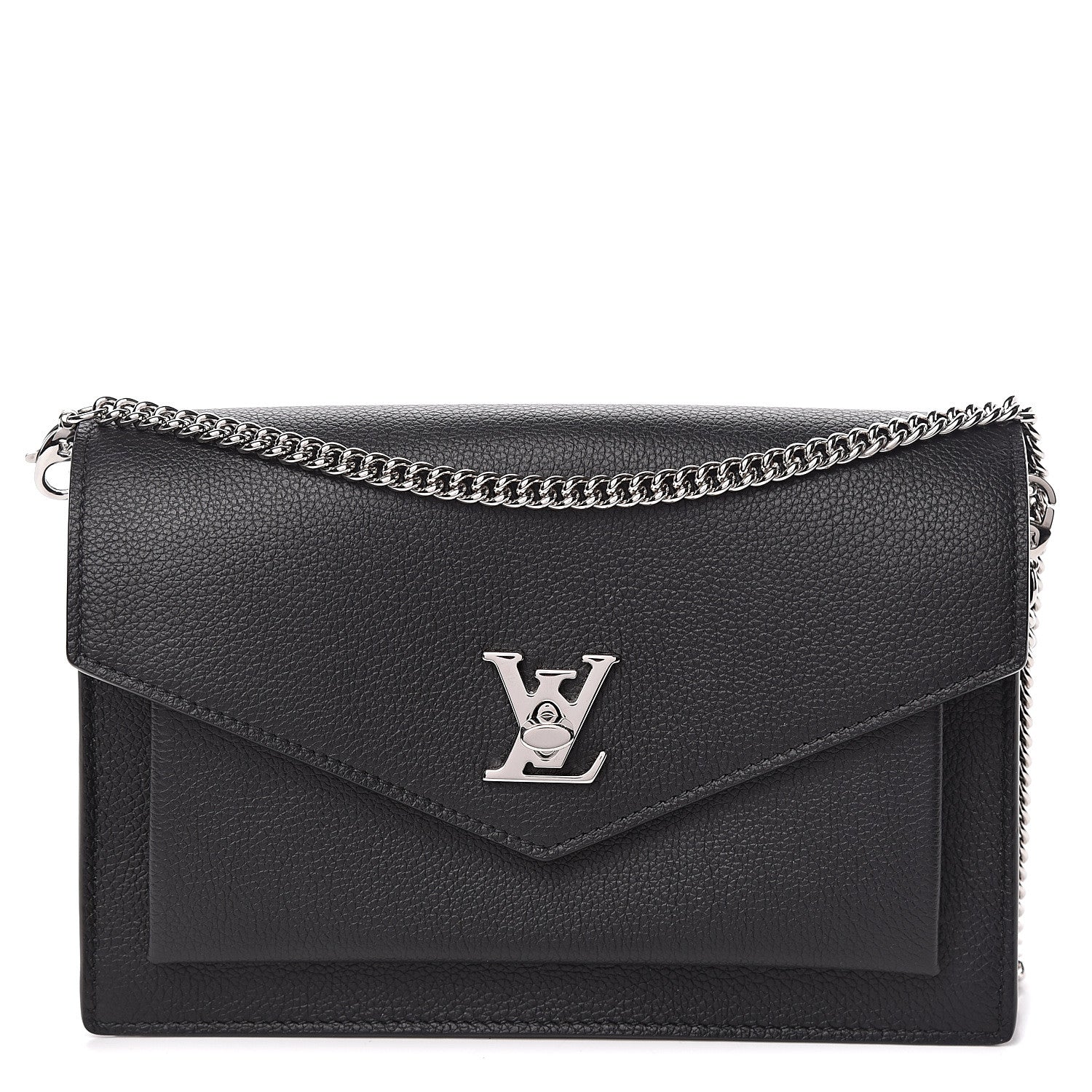 Louis Vuitton Soft Calfskin My Lockme Chain Pochette Black 1 of 10