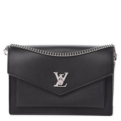 Louis Vuitton Soft Calfskin My Lockme Chain Pochette Black 1 of 10