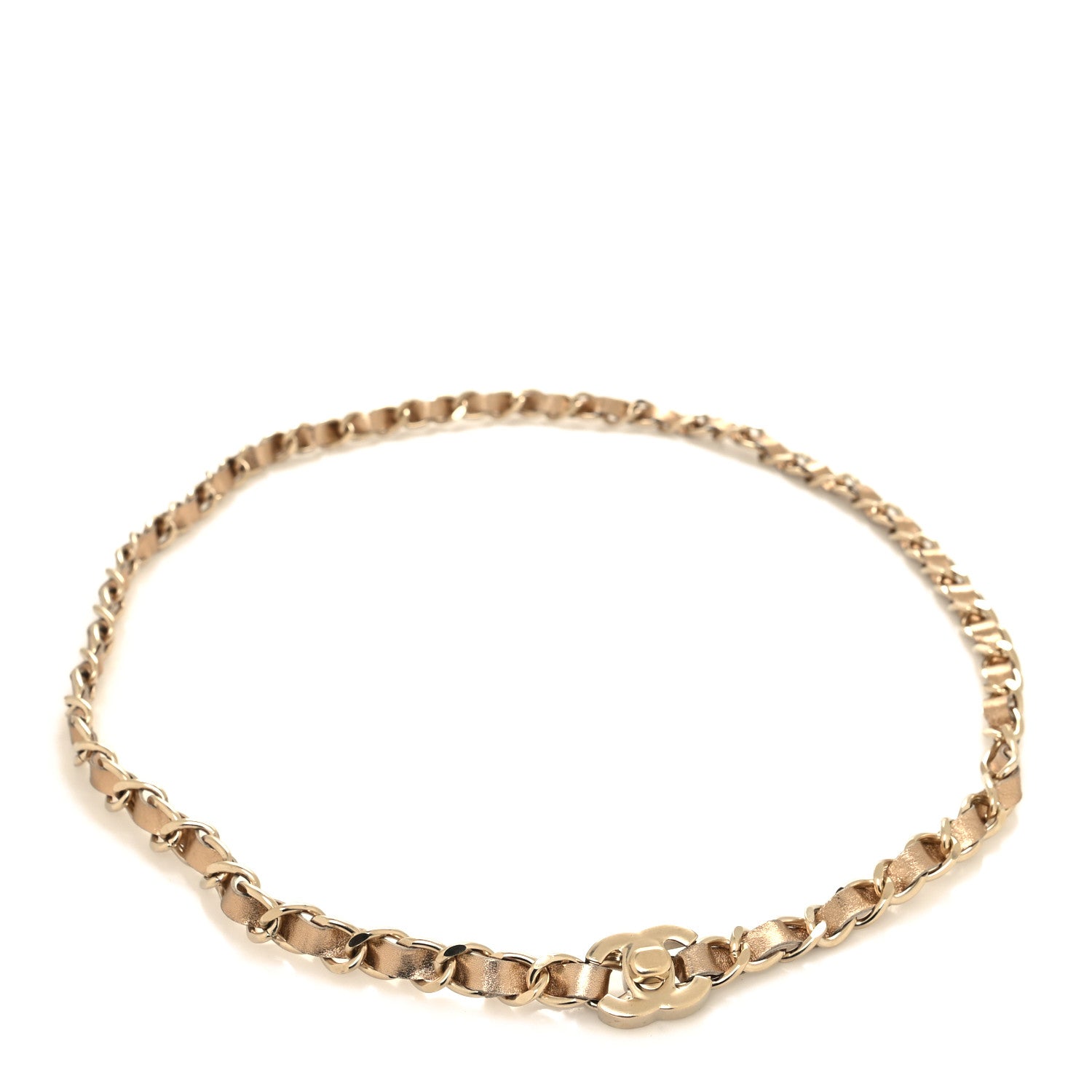 Chanel Metallic Lambskin CC Turnlock Chain Belt Gold 1 of 4