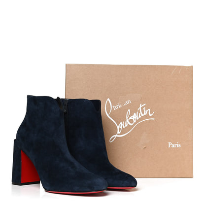 Christian Louboutin Suede Castarika Round Toe Ankle Booties 41 Nocturne 10 of 10