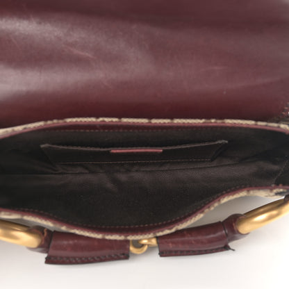 Gucci Monogram Studded Horsebit Clutch Bordeaux 4 of 12