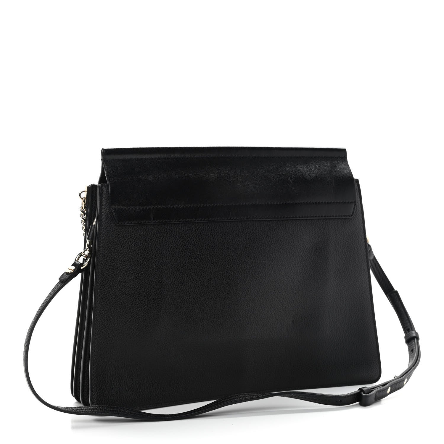 Chloe Suede Calfskin Medium Faye Shoulder Bag Black 3 of 14