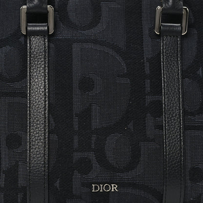 Christian Dior Maxi Oblique Jacquard Weekender 25 Black 7 of 9