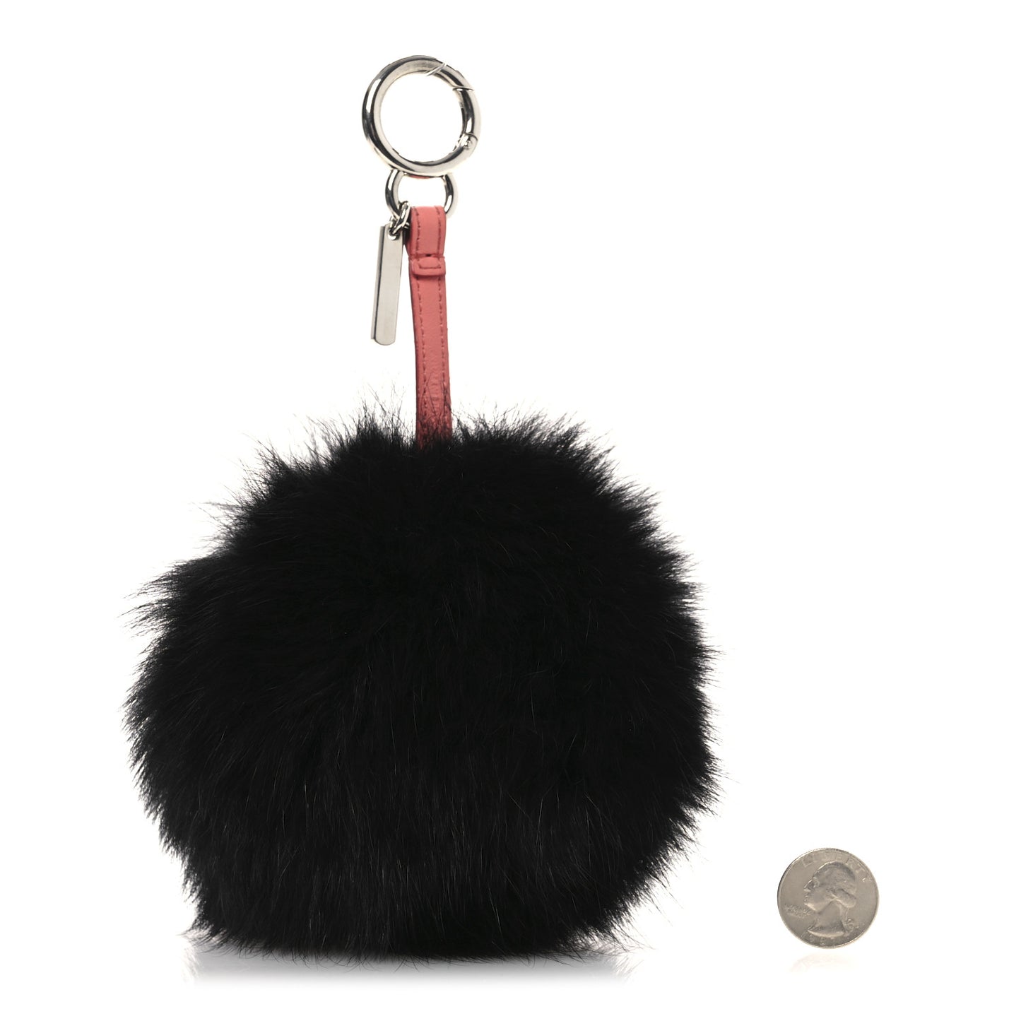 Fox Fur C ABCharm Bag Charm Pink Black