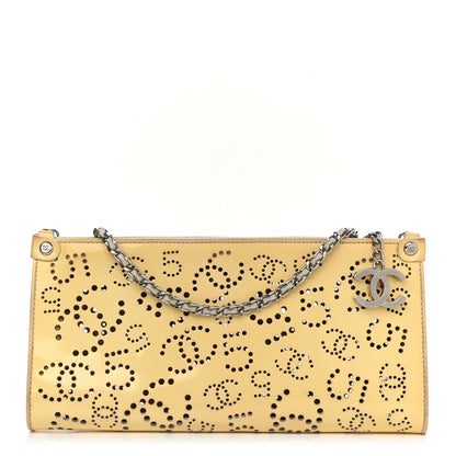 Chanel Patent Perforated CC N°5 Clutch Yellow 1 of 16