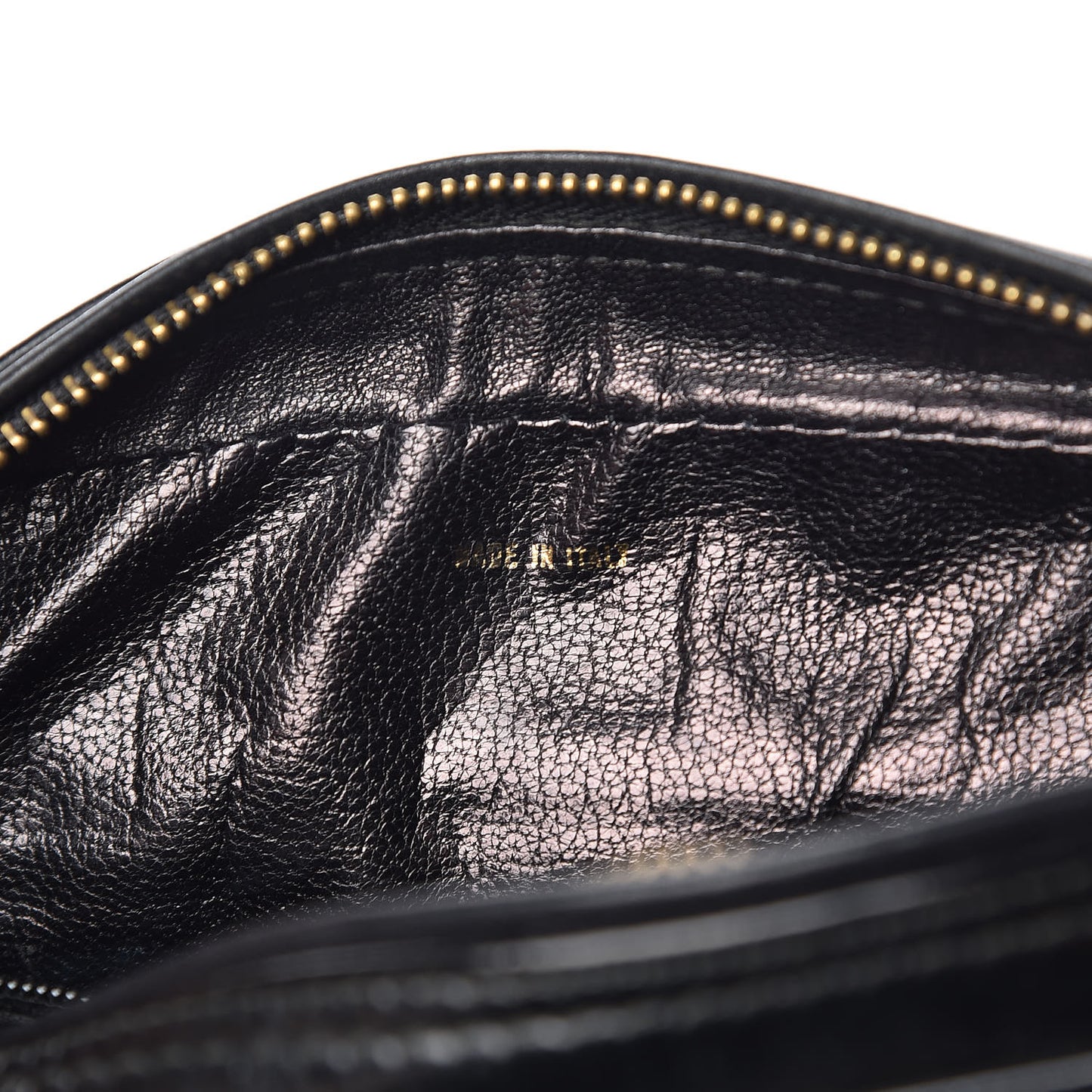 Patent Quilted Tassel Camera Case Black
