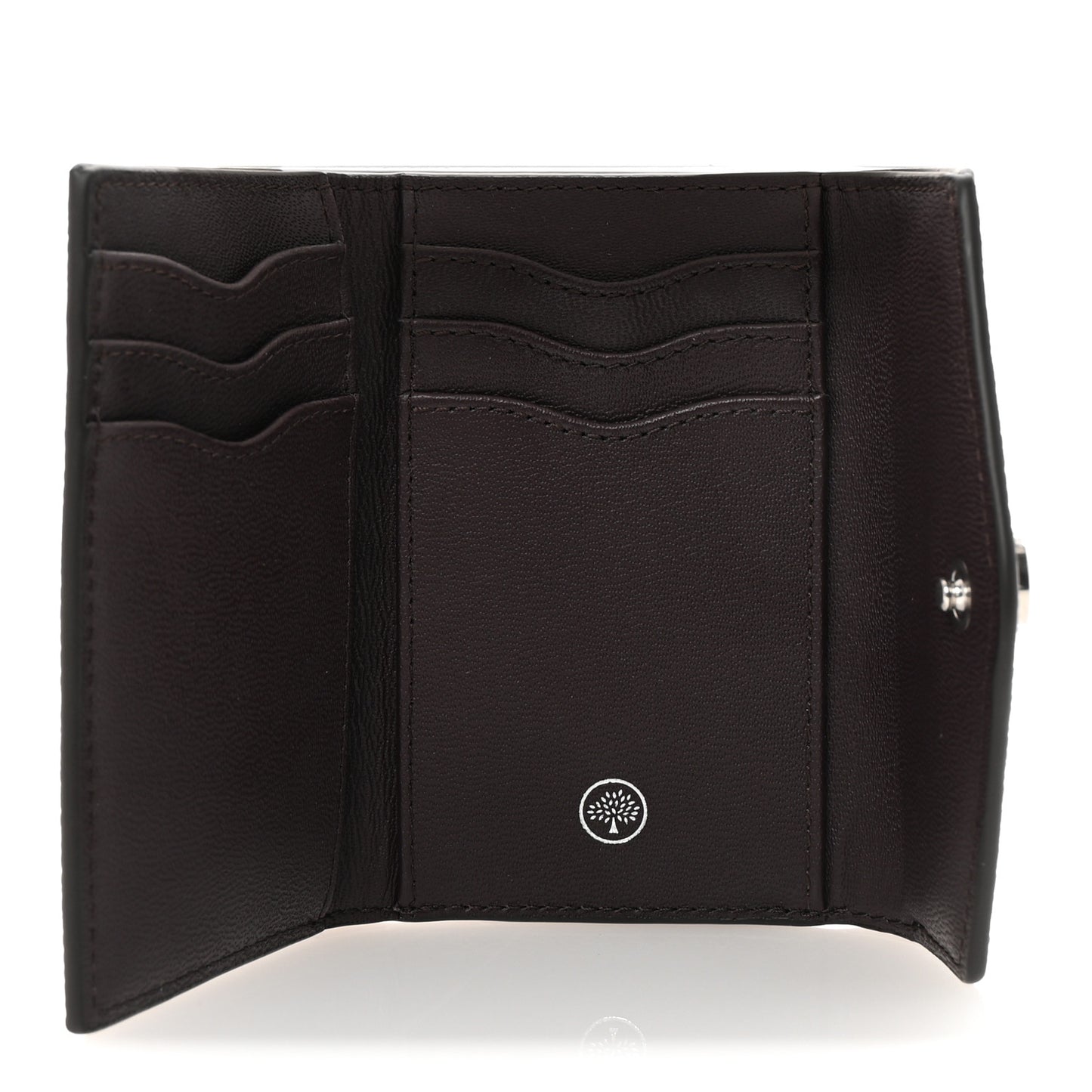 Heavy Grain Folded Multi Card Case Wallet Black Cherry