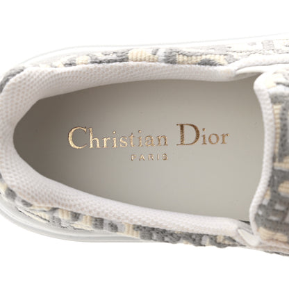 Christian Dior Canvas Oblique Embroidered Womens Solar Slip On Sneakers 37 Grey Stone 7 of 9