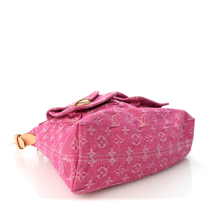 Louis Vuitton Monogram Denim Baggy NM Fuchsia 4 of 9