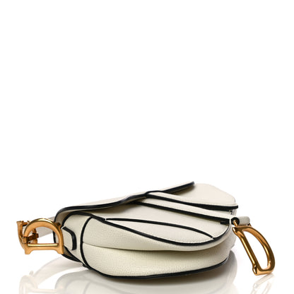 Christian Dior Grained Calfskin Saddle Bag White 4 of 16