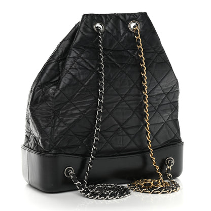 Chanel Aged Calfskin Quilted Gabrielle Backpack Black 2 of 11