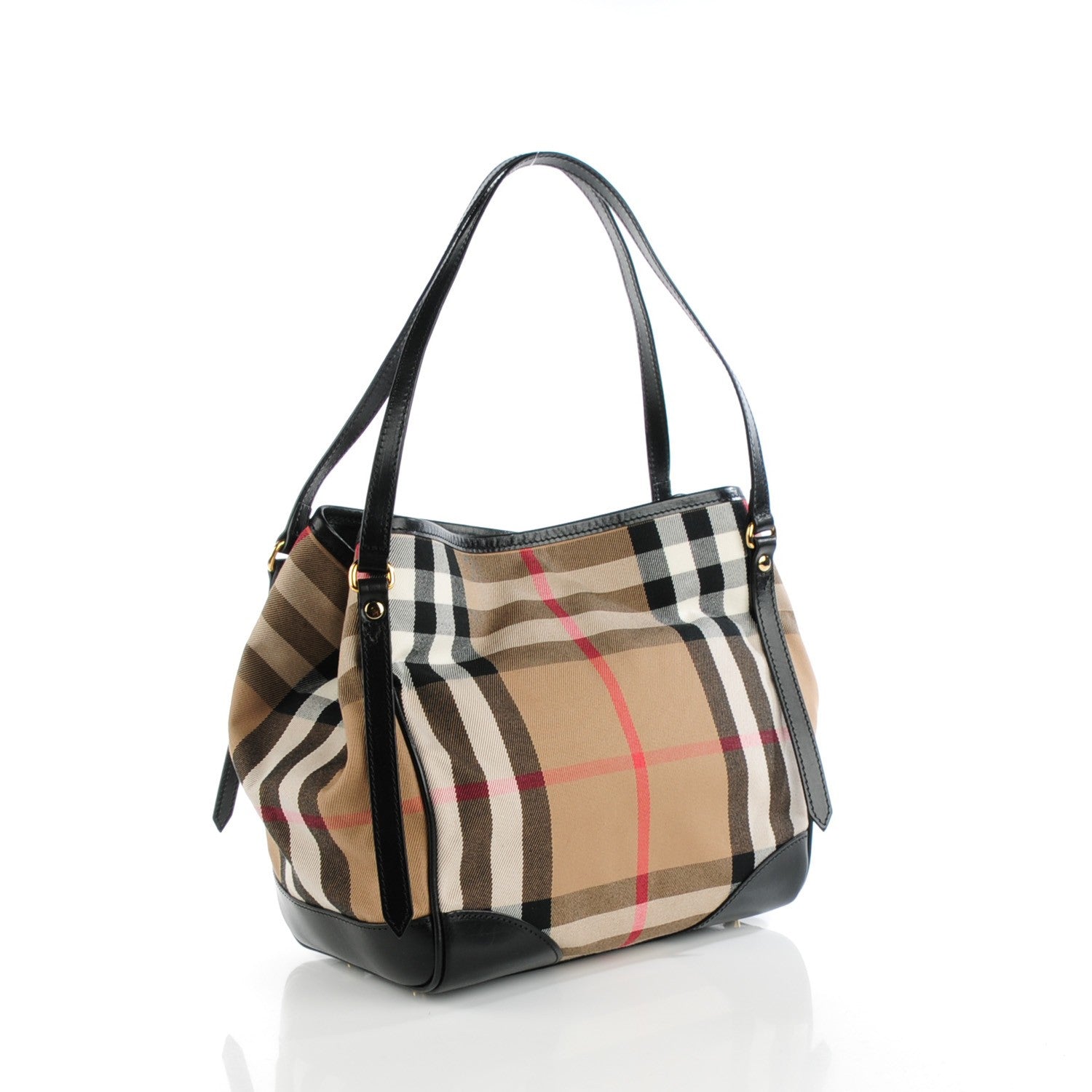 Burberry House Check Small Canterbury Tote Black 3 of 8