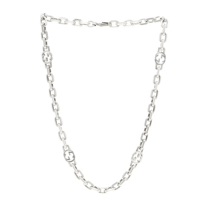 Gucci Sterling Silver Interlocking GG Chain Necklace 3 of 4