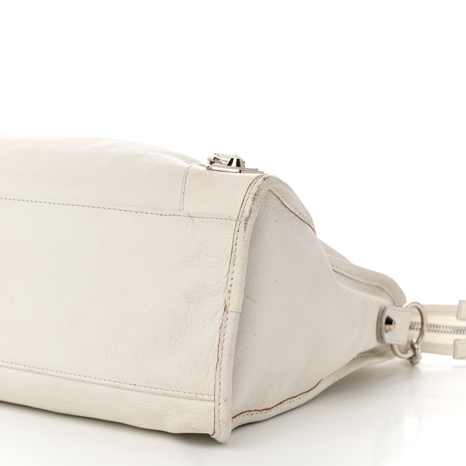 Balenciaga Chevre Silver Metallic Edge Hardware City White 11 of 18