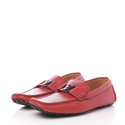 Louis Vuitton Calfskin Mens Monte Carlo Car Shoe Moccasin Loafers 9 Red 3 of 8