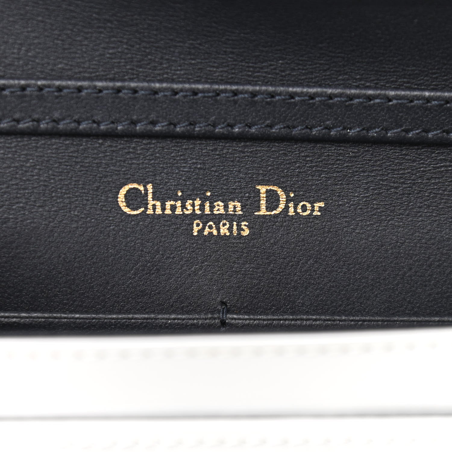 Christian Dior Patent Micro-Cannage Diorama Wallet on Chain Pouch White 6 of 13