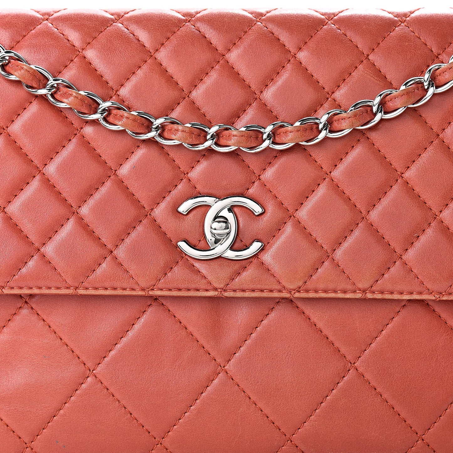 Calfskin Quilted In The Business Flap Bag Orange