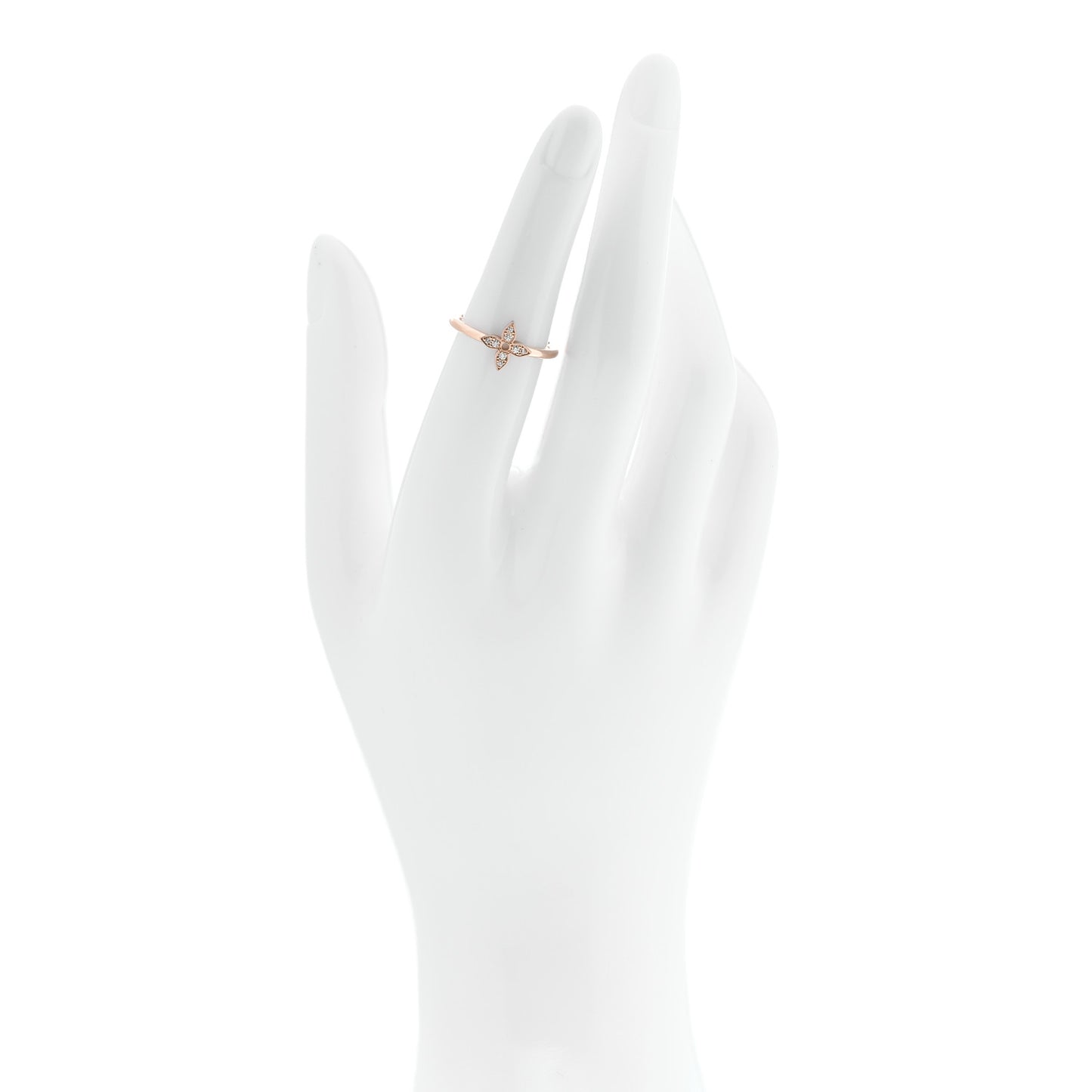 18K Pink Gold Diamond Idylle Blossom Single Ring 50 5.25