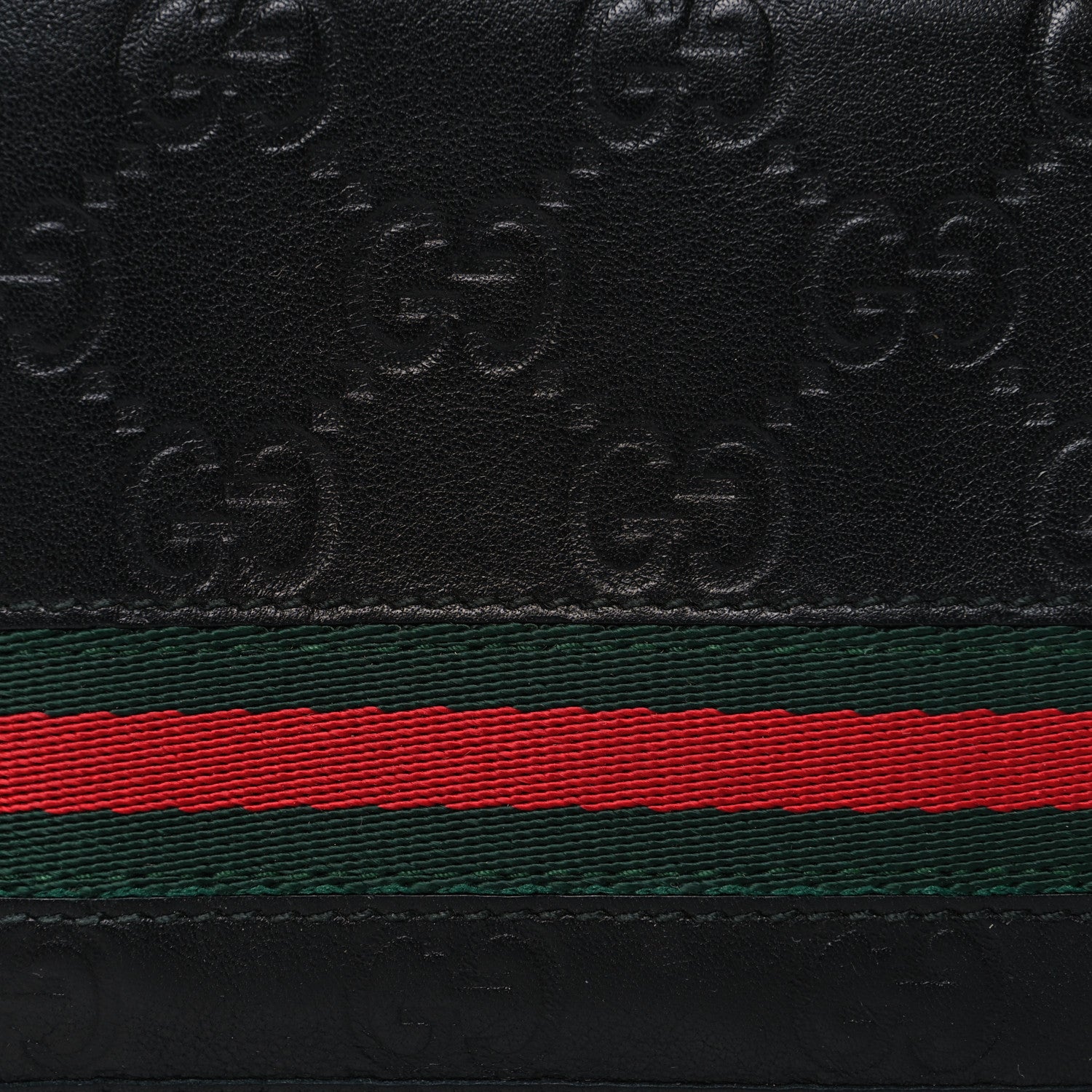 Gucci Guccissima Web Bi-Fold Wallet Black 8 of 9