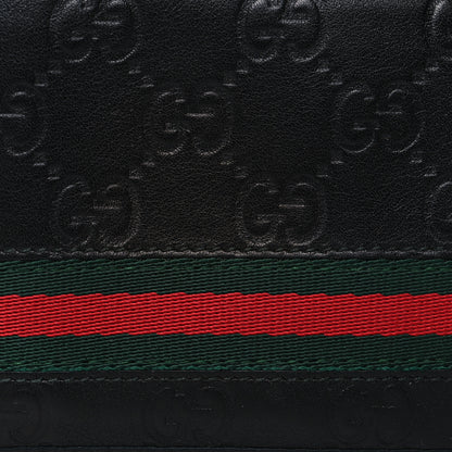 Gucci Guccissima Web Bi-Fold Wallet Black 8 of 9