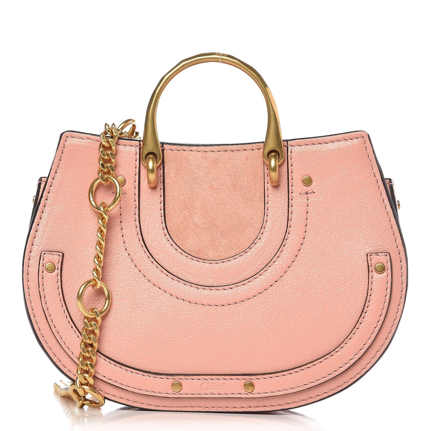 Calfskin Suede Mini Pixie Signature Belt Bag Ideal Blush