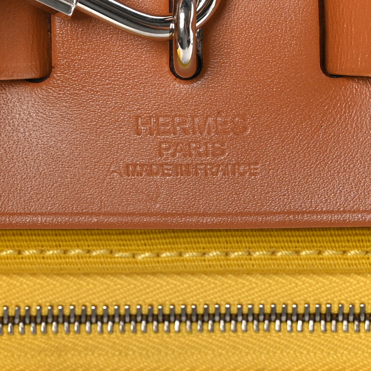 Hermes Vache Hunter Toile Herbag Zip 31 PM Lime Naturel 7 of 10