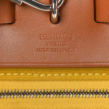 Hermes Vache Hunter Toile Herbag Zip 31 PM Lime Naturel 7 of 10