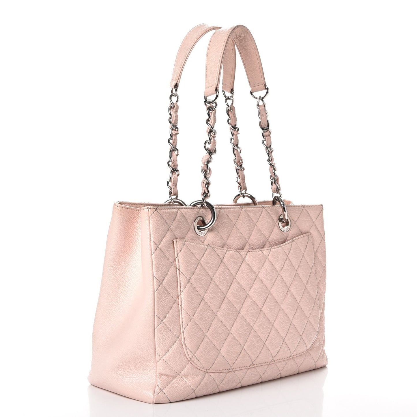 Caviar Quilted Grand Shopping Tote GST Light Pink