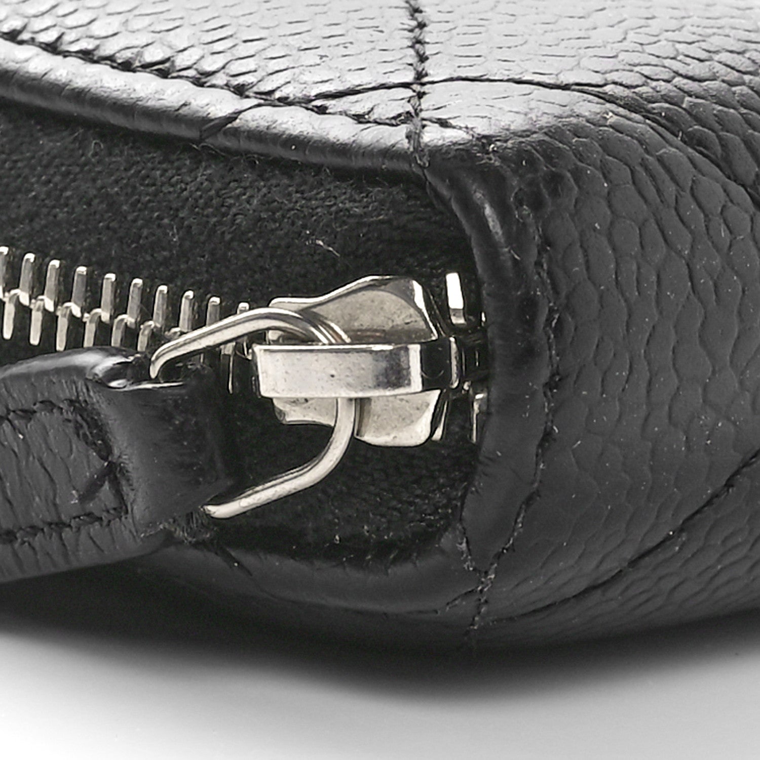 Chanel Caviar Quilted Zip Coin Purse Black 9 of 11