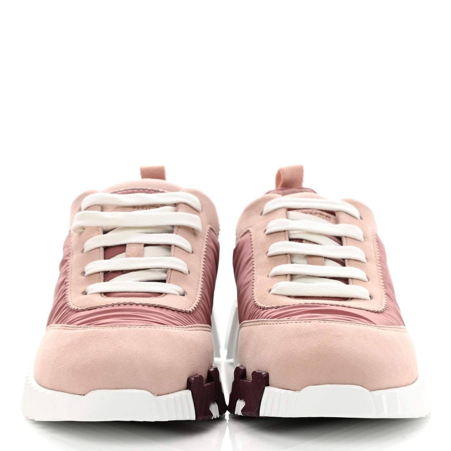 Parachute Fabric Suede Goatskin Bouncing Sneakers 37 Rose Rose Opaline