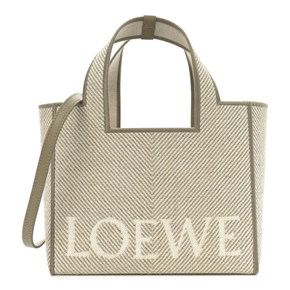 Loewe Jacquard Canvas Small Font Tote Ecru 1 of 9