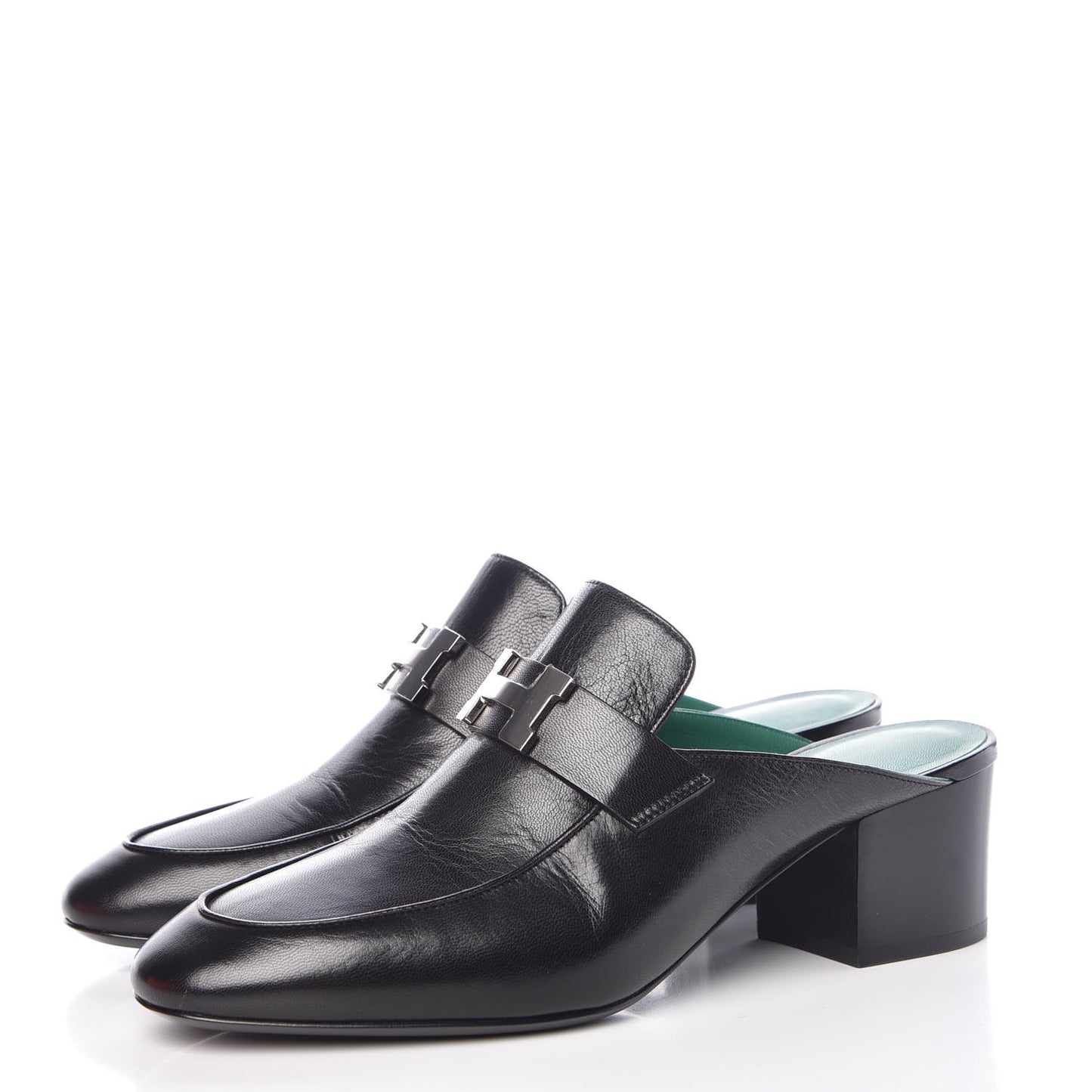 Goatskin Paradis Mules 38.5 Black