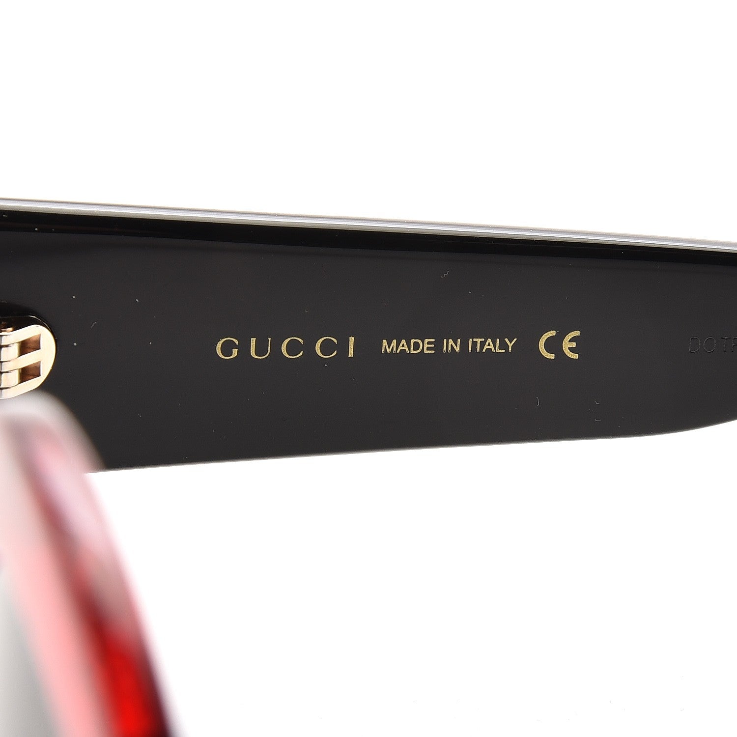 Gucci Acetate Round GG0084S Sunglasses Black Red Green 5 of 9
